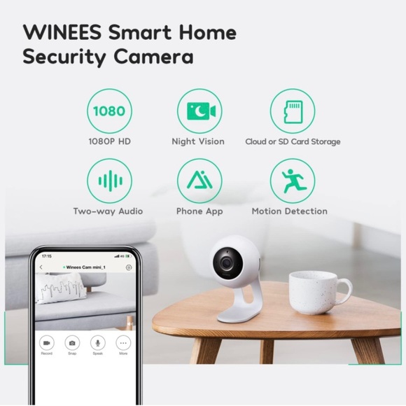 Indoor Security Camera, Baby Monitor Wi-Fi Smart Home IP Camera w/ Motion Detect - Picture 2 of 8